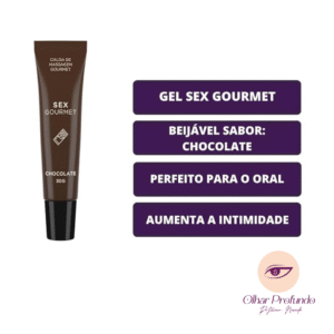 Gel Comestível Sex Gourmet Oral Beijável Sabor Chocolate 30g