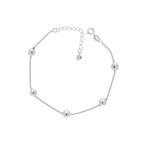 Pulseira Bolinha folheada em prata