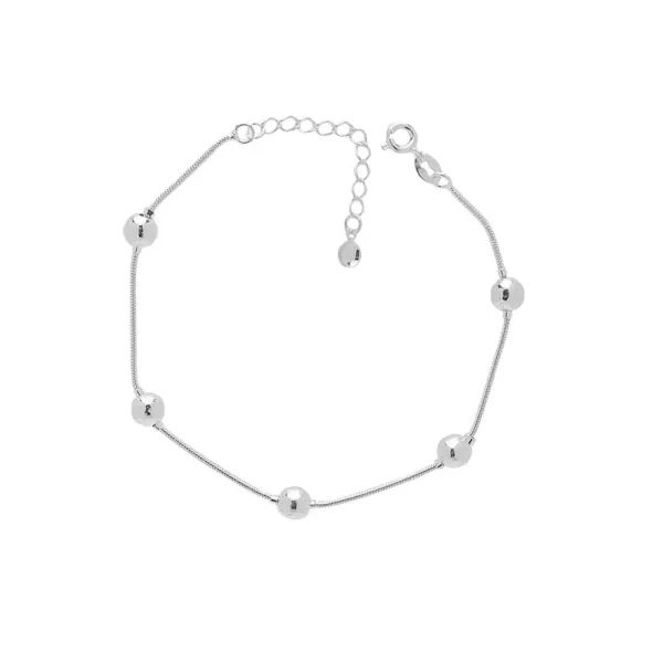 Pulseira Bolinha folheada em prata