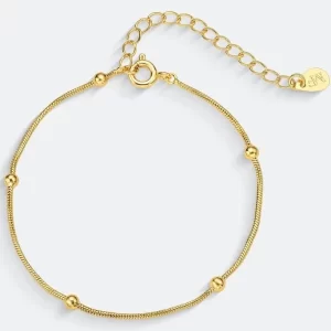 Pulseira Bolinha folheada em ouro
